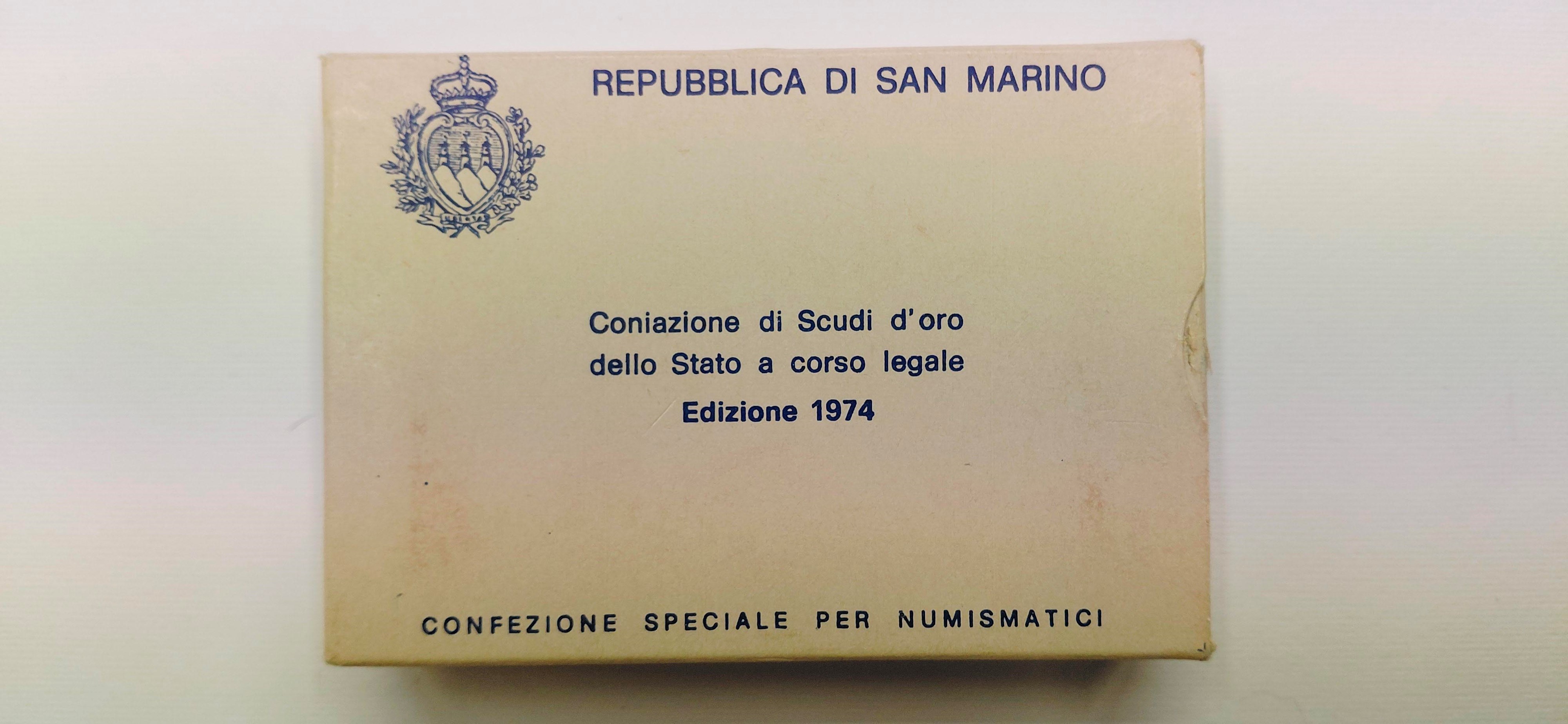 SAN MARINO, Lotto di due monete (2 Scudi e Scudo 1974, oro 917)
