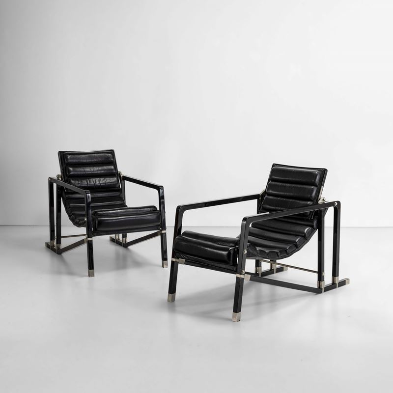 Eileen Gray : Due poltrone mod. Transat  - Auction Design 200 - Cambi Casa d'Aste