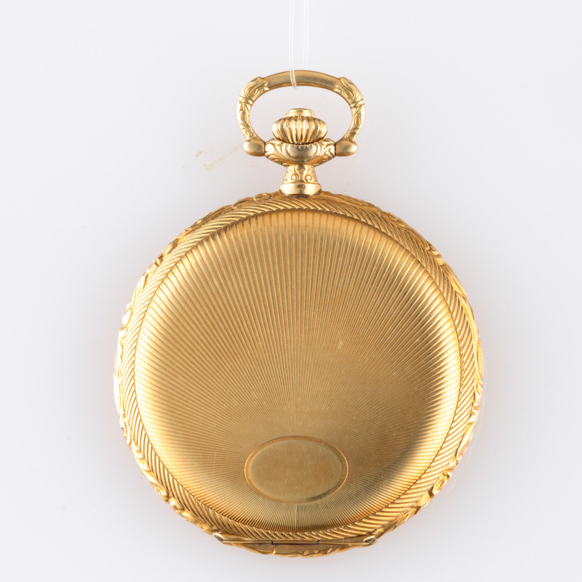 Vulcain - Savonette in oro giallo 18k con cassa decorata e quadrante argenté guilloché concentric...