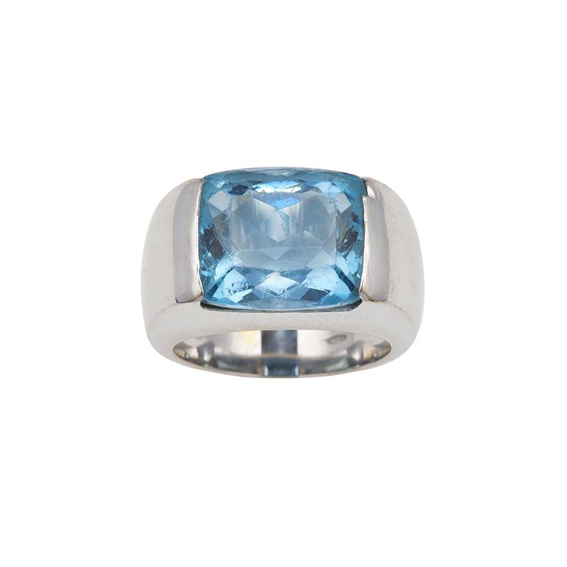 Aquamarine and gold ring  - Auction Jewels - Cambi Casa d'Aste