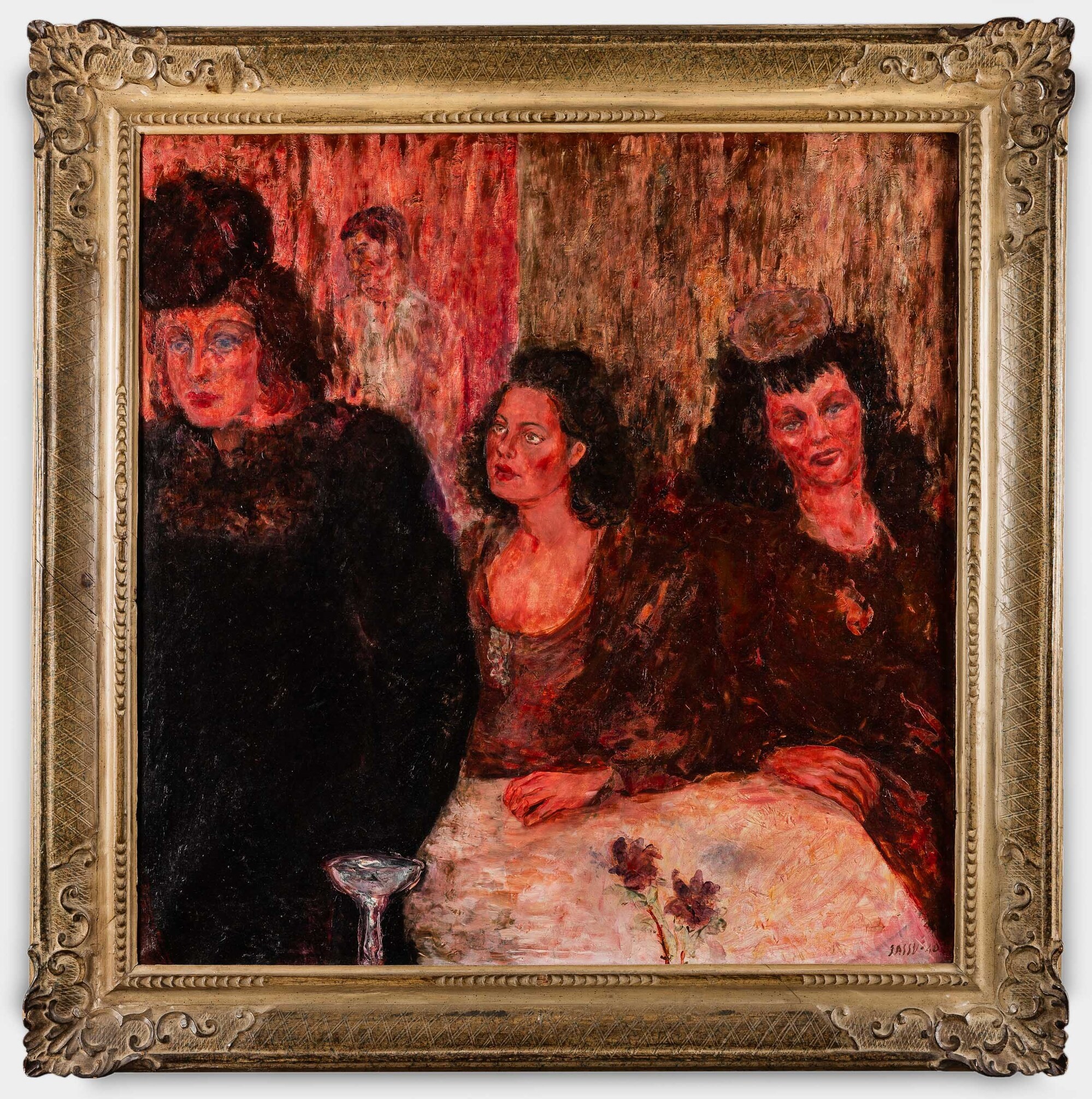 Aligi Sassu - Donne al caffè, olio su tela, 1940