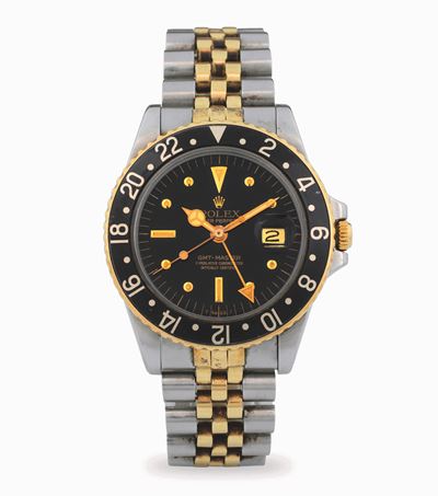 GMT Master ref. 1675 'Nipple' in acciaio e oro, circa 1977