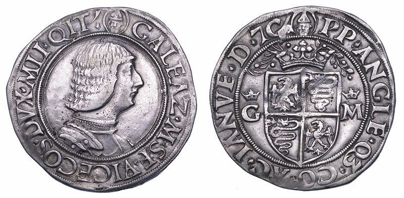MILANO. GALEAZZO MARIA SFORZA, 1466-1476. Mezzo Testone.  - Auction Numismatics - Cambi Casa d'Aste