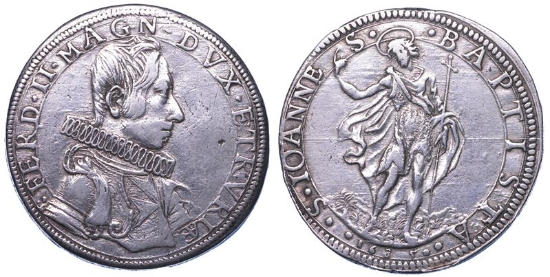 FIRENZE. FERDINANDO II DE' MEDICI, 1621-1670. Piastra 1635.  - Asta Numismatica Light - Cambi Casa d'Aste