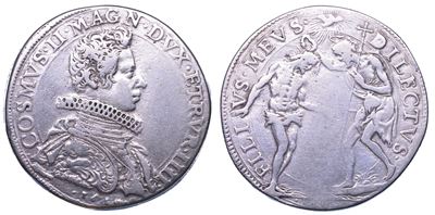 FIRENZE, Cosimo II de' Medici, Piastra, 1610