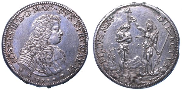 FIRENZE. COSIMO III DE’ MEDICI, 1670-1723. Piastra 1677.