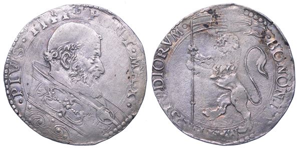 STATO PONTIFICIO. PIO IV, 1559-1565. Bianco. Bologna.