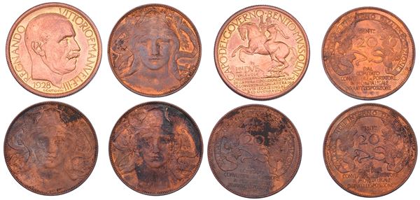 REGNO D’ITALIA. VITTORIO EMANUELE III DI SAVOIA, 1900-1946. Lotto di 4 buoni.