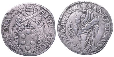 Stato Pontificio, Pio IV (1559-1565), Giulio, Roma, Medaglia
