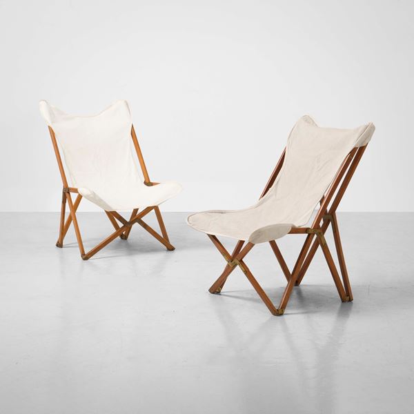 Due poltrone pieghevoli mod. Tripolina 