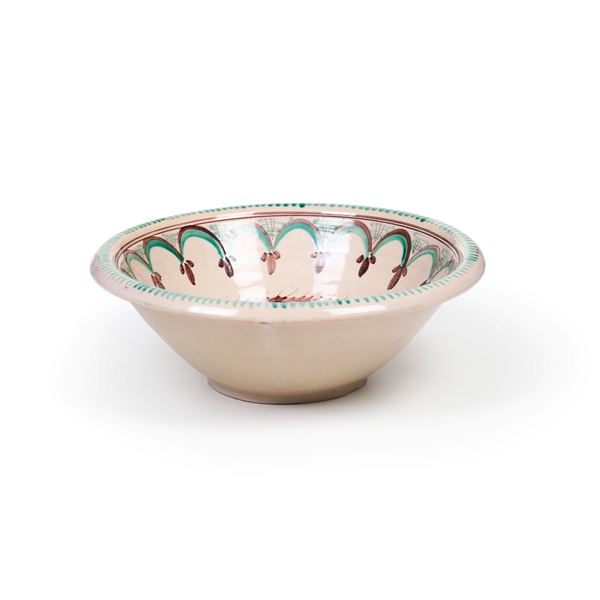 Bacile. Puglia, Grottaglie, Manifattura Gaetano Fasano, XX secolo.