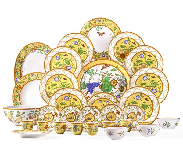 Servizio da tavola Hermès “La Siesta” Francia, Manifattura Limoges, seconda metà del XX secolo
