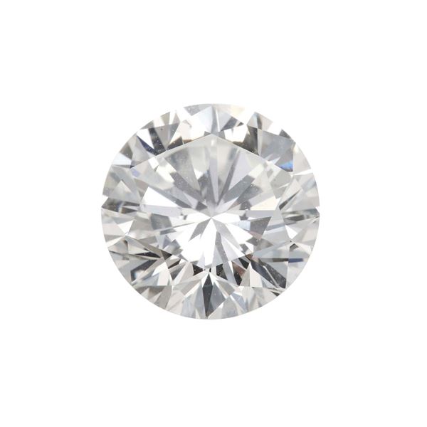 Diamante taglio brillante di ct 3.06, colore I, caratteristiche interne SI1, fluorescenza UV nulla