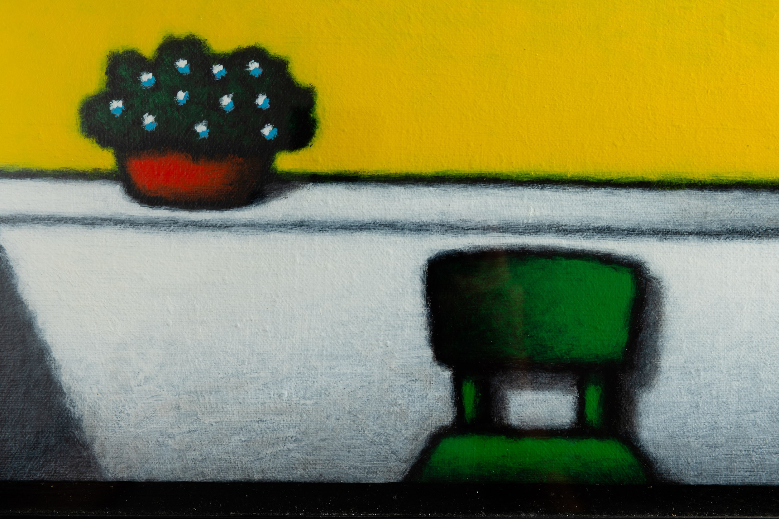 Tino Stefanoni - Senza titolo (La terrazza), acrilico su tela