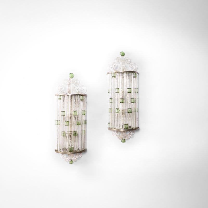 Barovier e Toso : Due lampade a parete  - Asta Design - Cambi Casa d'Aste