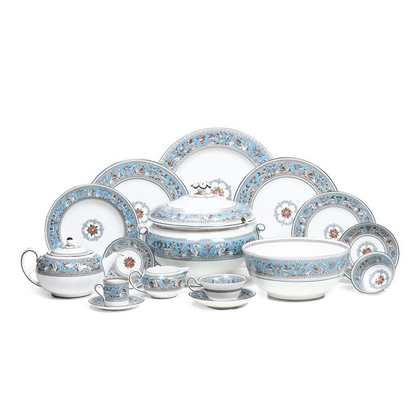 Servizio da tavola “Florentine Turquoise” Inghilterra, Manifattura Wedgwood, seconda metà del XX secolo 