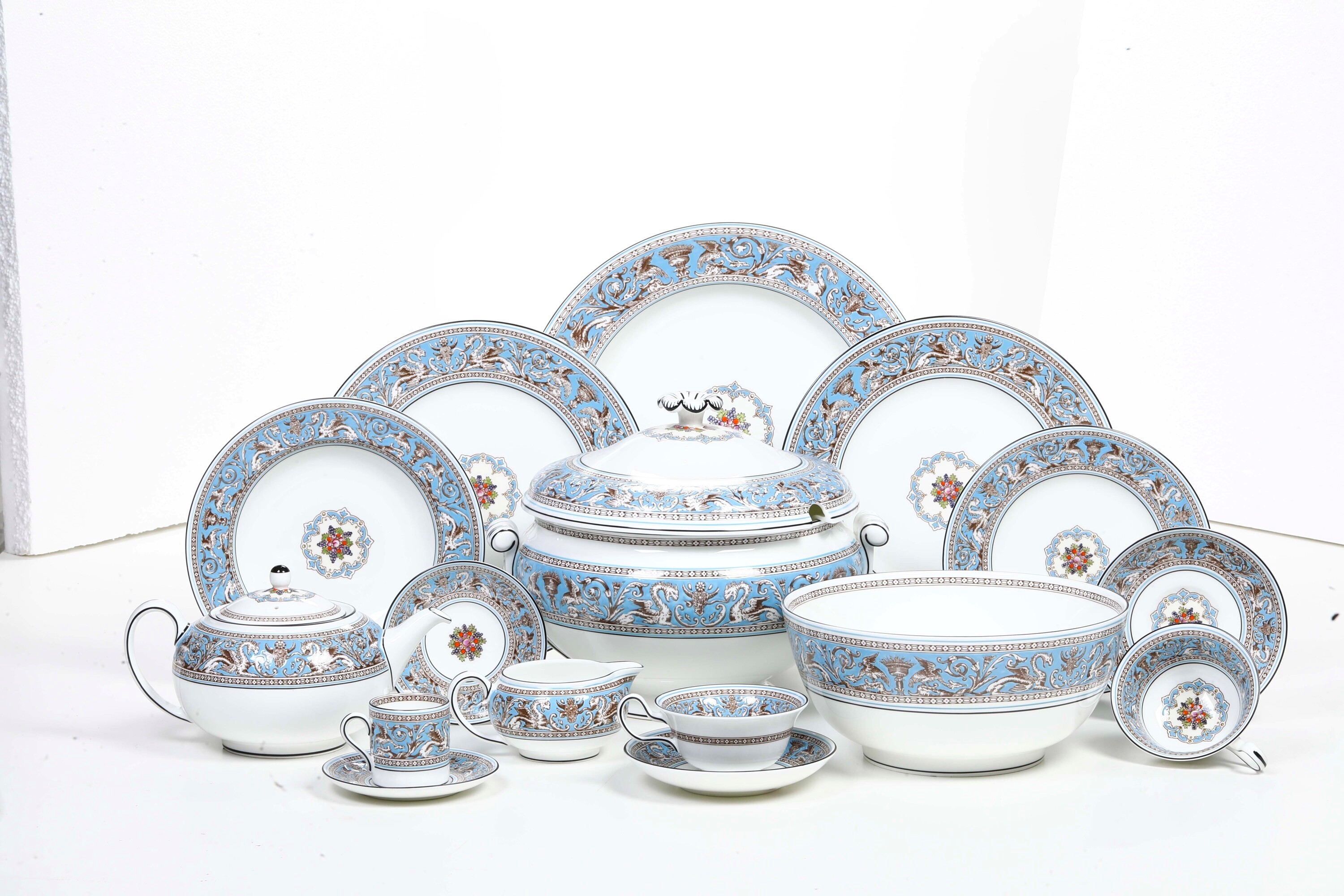 Servizio da Tavola “florentine Turquoise” Inghilterra, Manifattura Wedgwood, Seconda Metà del XX ...