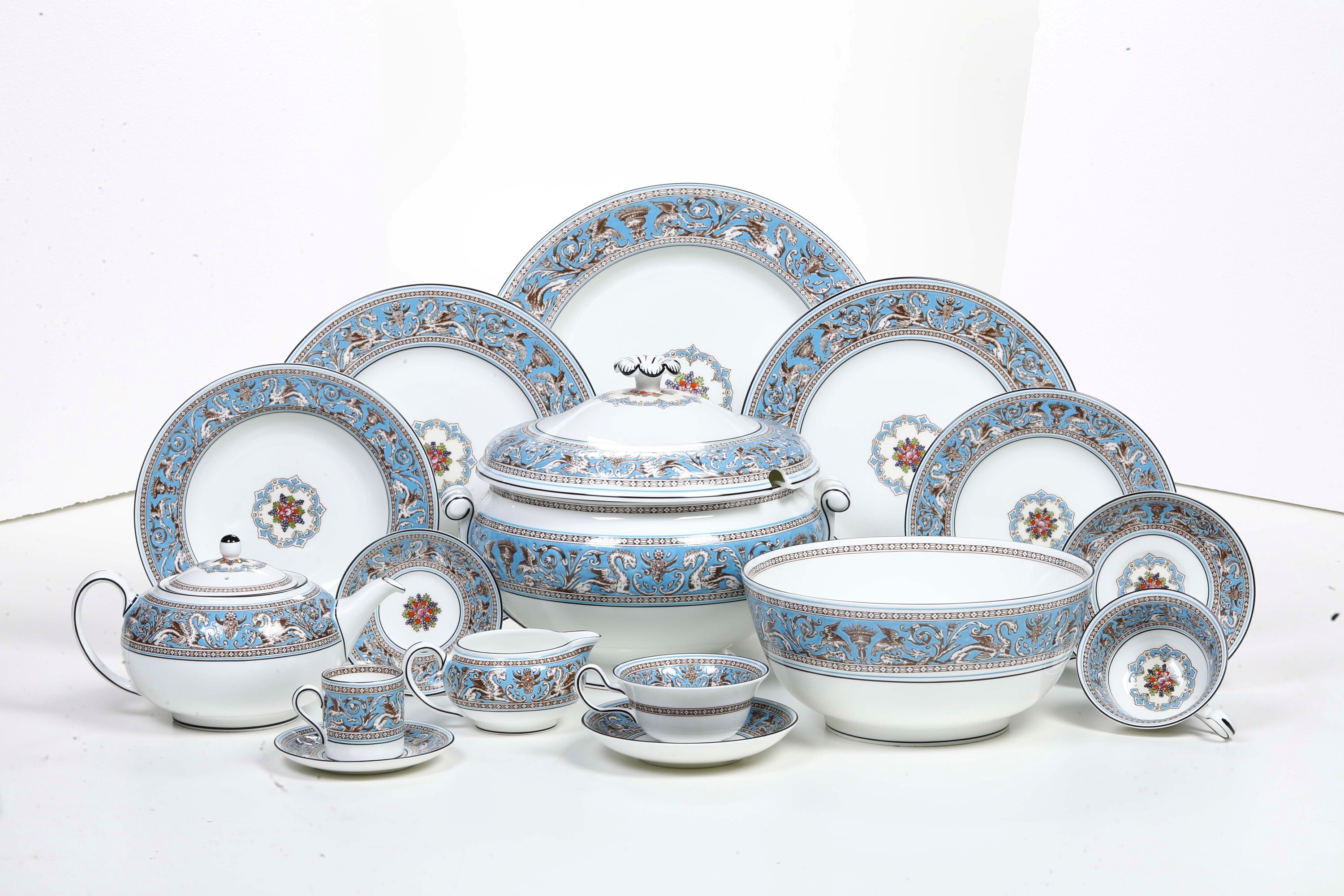 Servizio da Tavola “florentine Turquoise” Inghilterra, Manifattura Wedgwood, Seconda Metà del XX ...