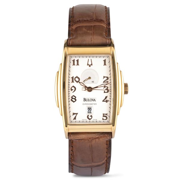 Bulova - Ambassador COSC 130° Anniversario Limited Edition in oro giallo 18k con fondello a vista, quadrante argentè con riserva di carica e datario al sei, carica automatica, 43x35 mm, con scatola e garanzia