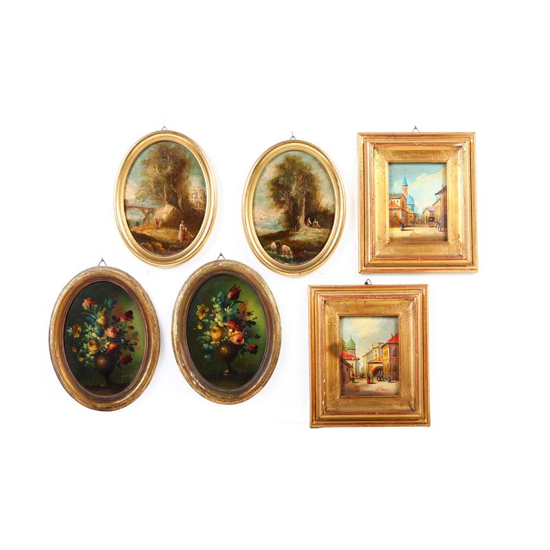 Lotto di piccoli dipinti  - Auction Antiques - Cambi Casa d'Aste