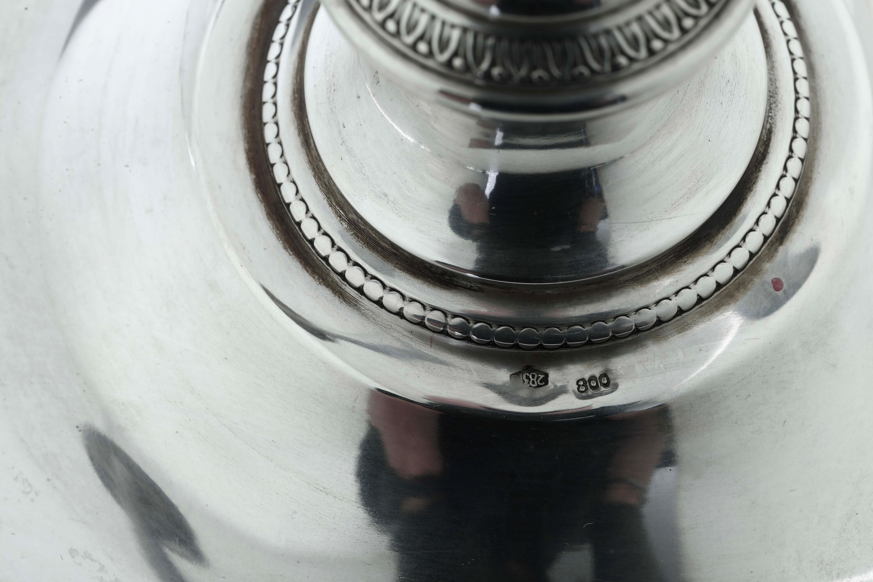 Coppia di Candelabri. Argenteria Toscana del XX Secolo, Argentiere Brandimarte, Firenze
