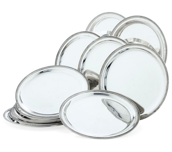 Dodici piatti. Argenteria italiana del XX secolo, argentiere I.M.A., Alessandria