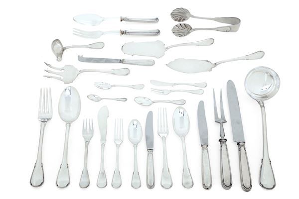 Servizio di posate. Argenteria italiana del XX secolo, argentiere Cesa, Alessandria
