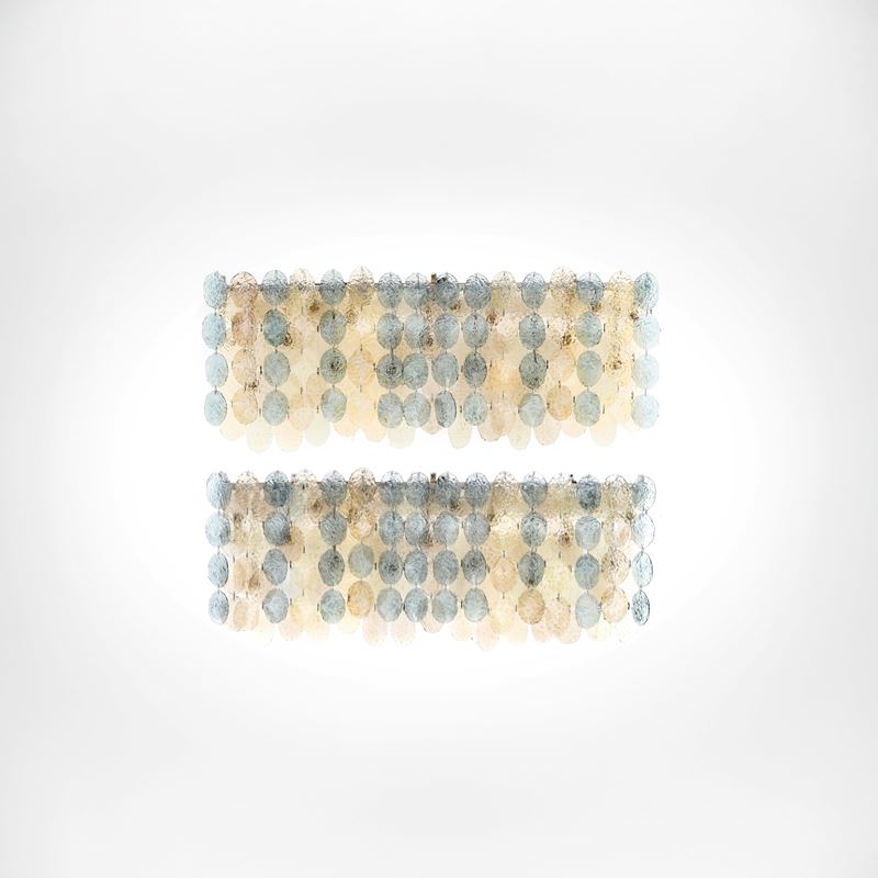 Gino Vistosi : Due lampade a parete mod. Torcello  - Asta Design - Cambi Casa d'Aste