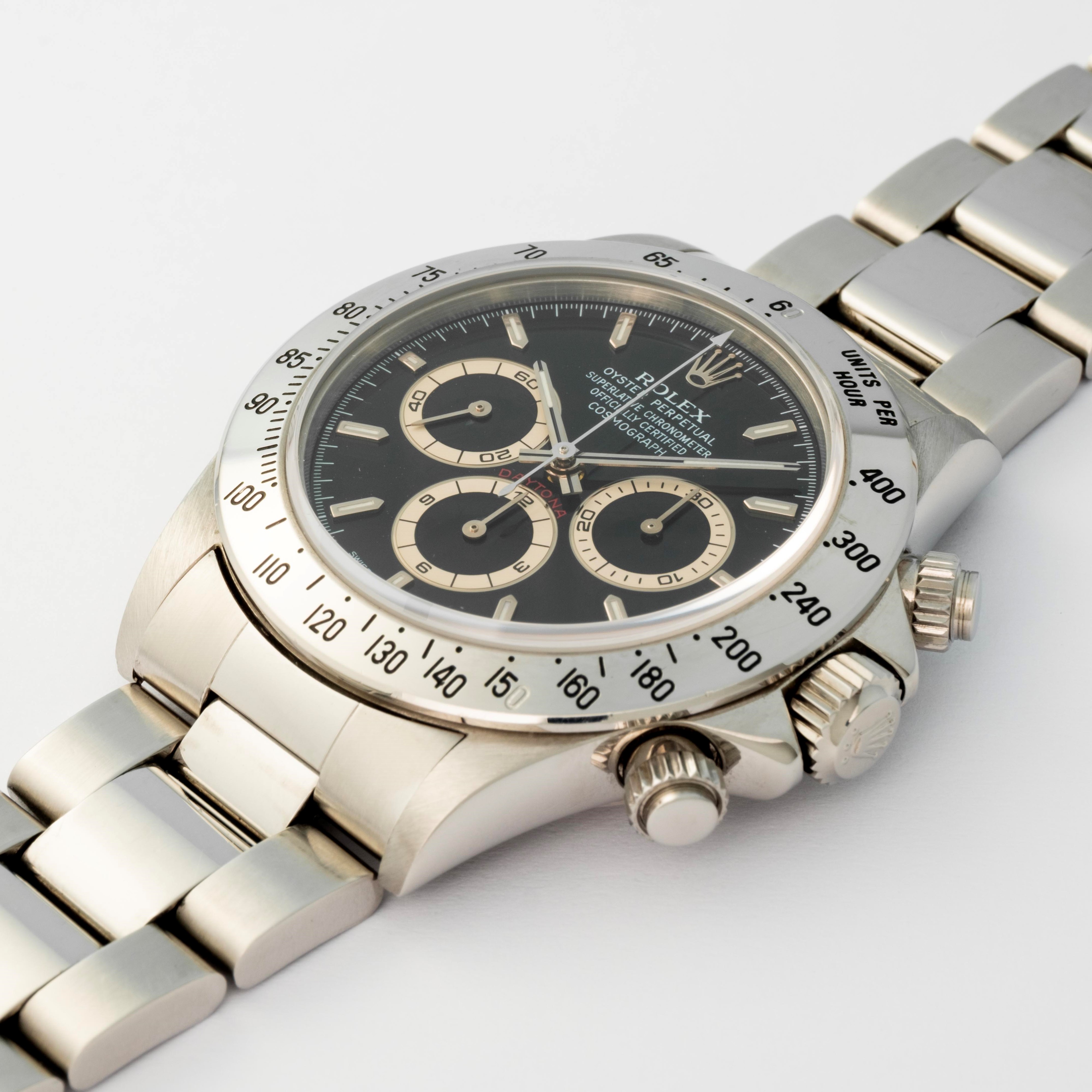 Rolex - Daytona “Zenith” ref. 16520, quadrante nero con contatori bianchi, circa 1994