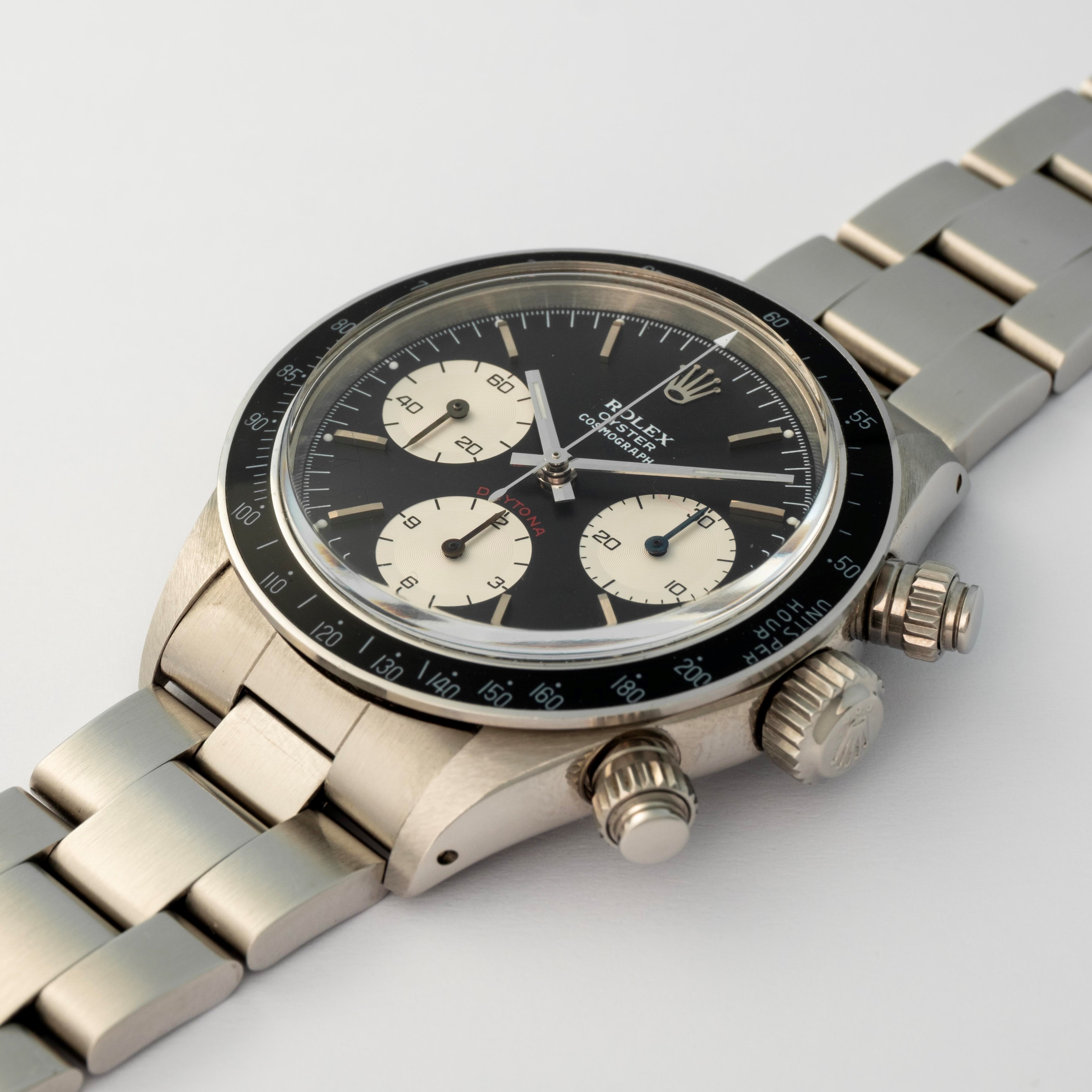 Rolex - Cosmograph Daytona 'Small Red' ref 6263, quadrante nero con contatori a contrasto, circa ...