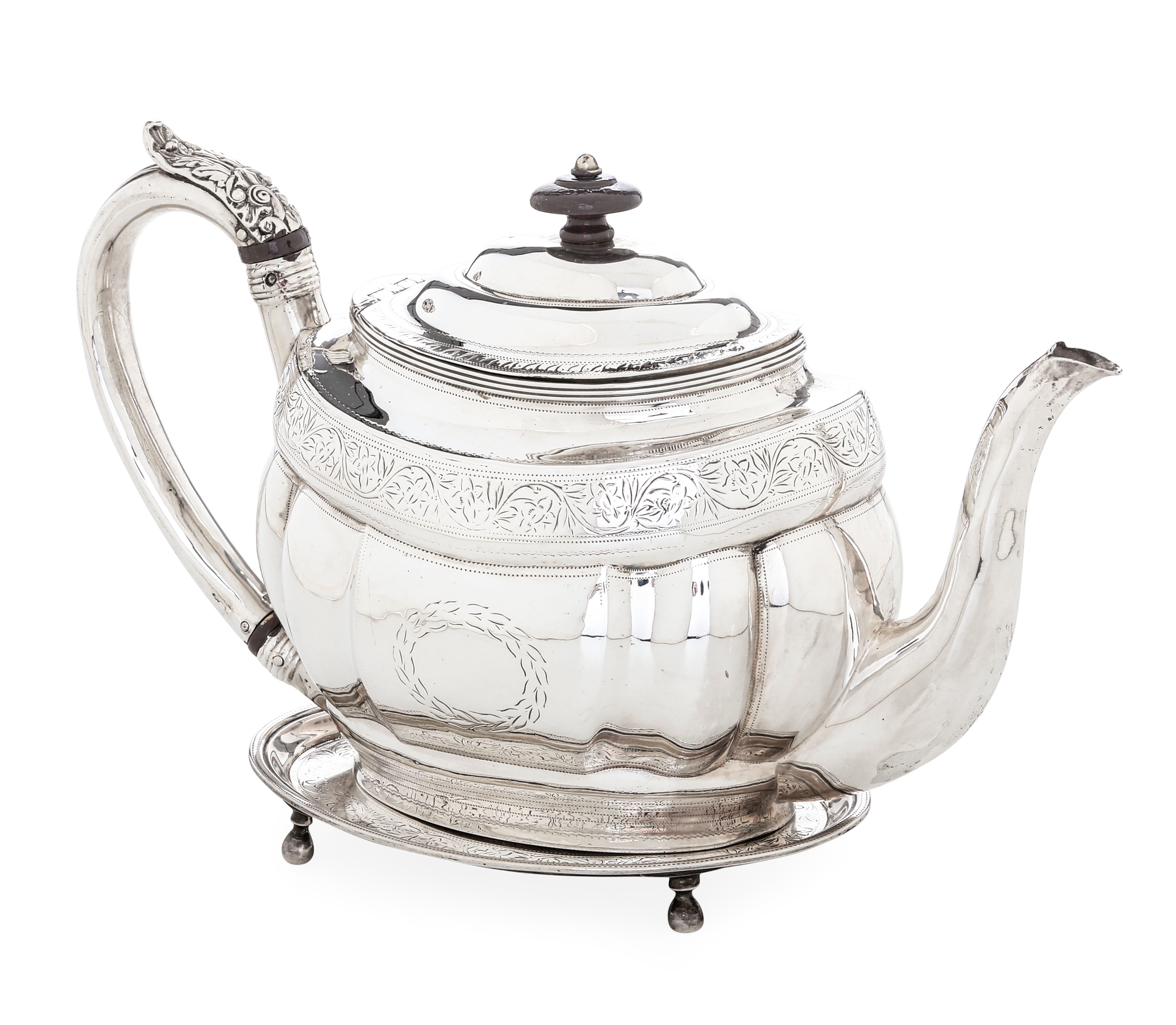 Teiera. Londra, 1803. Argentiere Hs Entro Rettangolo Non Identificato