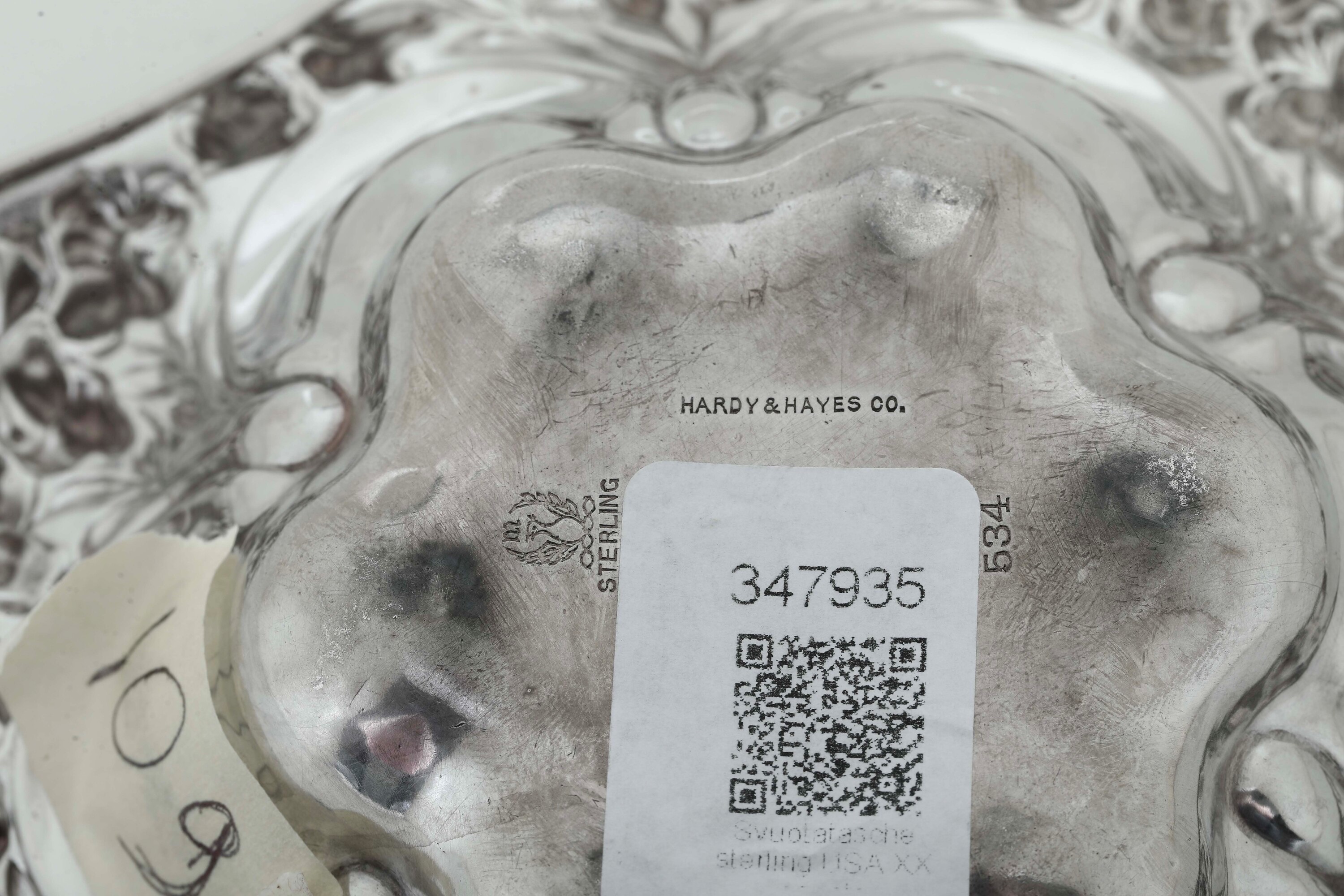 Hardy & Hayes Co., Svuotatasche in argento 925, USA XX secolo