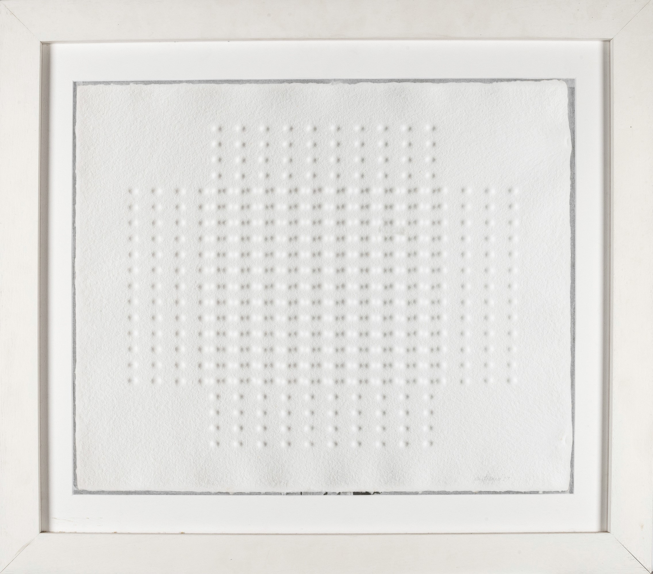 Enrico Castellani - Senza titolo – carta a rilievo, 1997