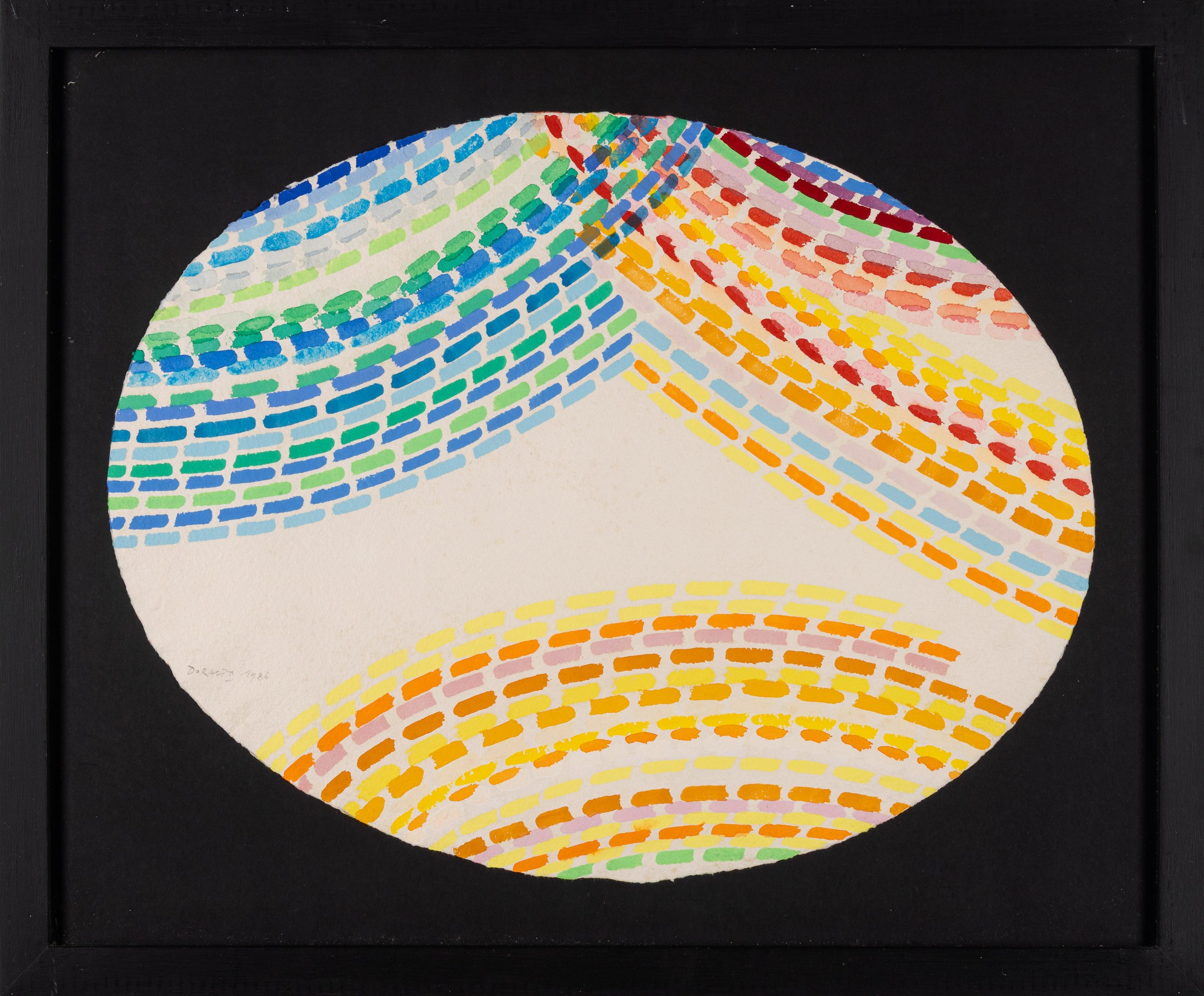 Piero Dorazio - Senza titolo, tempera su carta