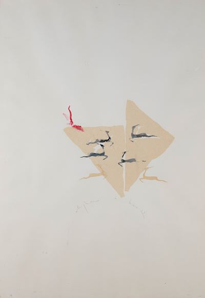 Senza titolo, tecnica mista su carta, 1985