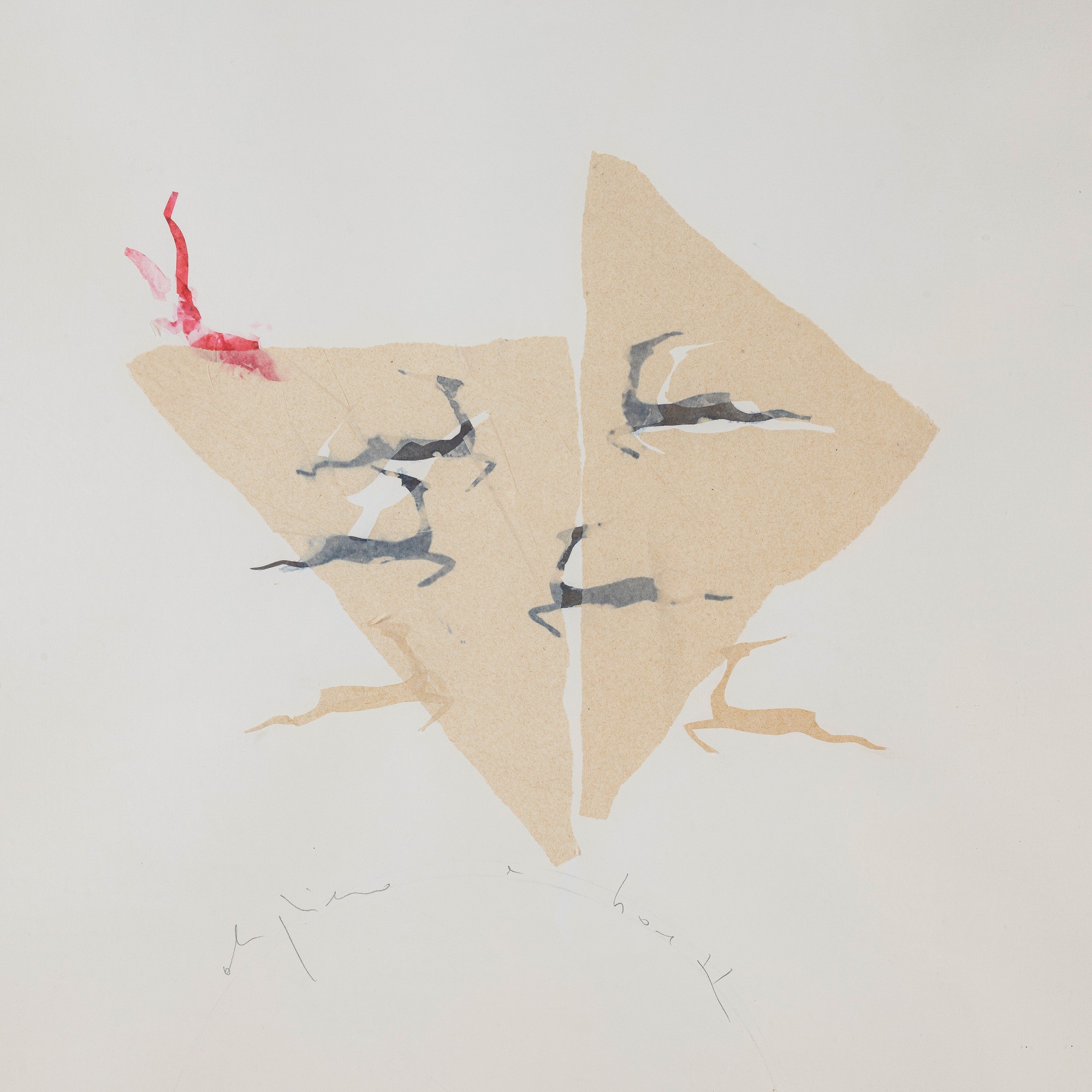 Alighiero Boetti - Senza titolo, tecnica mista su carta, 1985