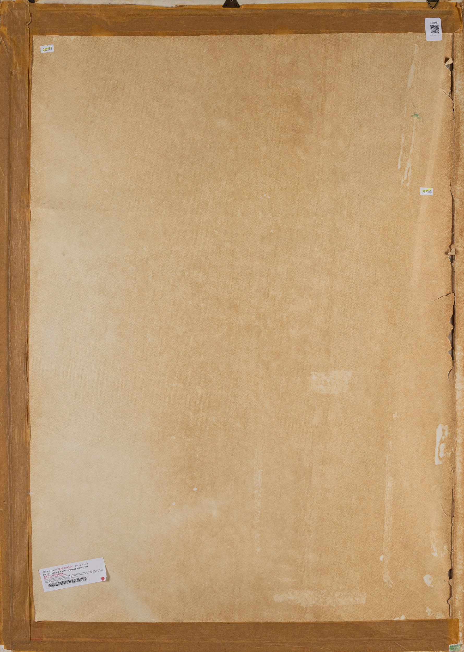Alighiero Boetti - Senza titolo, tecnica mista su carta, 1985
