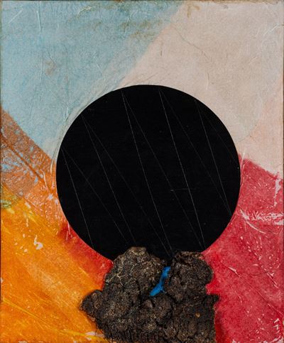 Senza titolo, collage su tavola