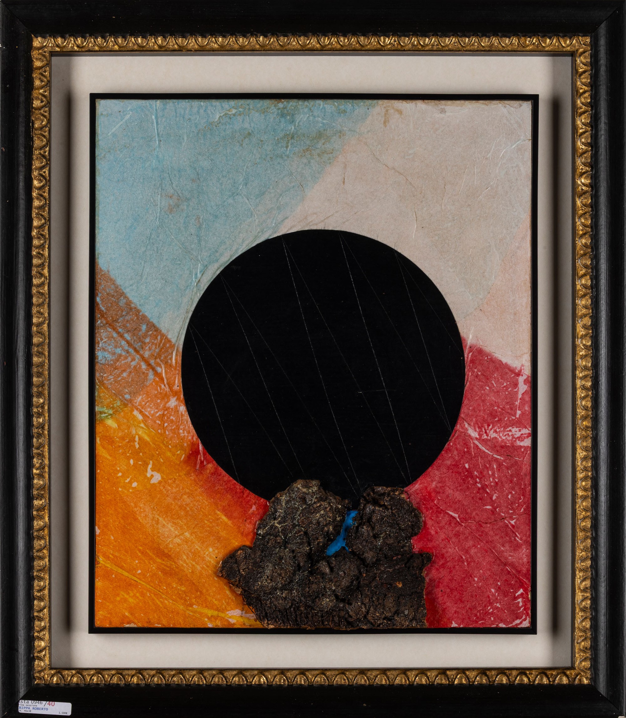 Roberto Crippa - Senza titolo, collage su tavola