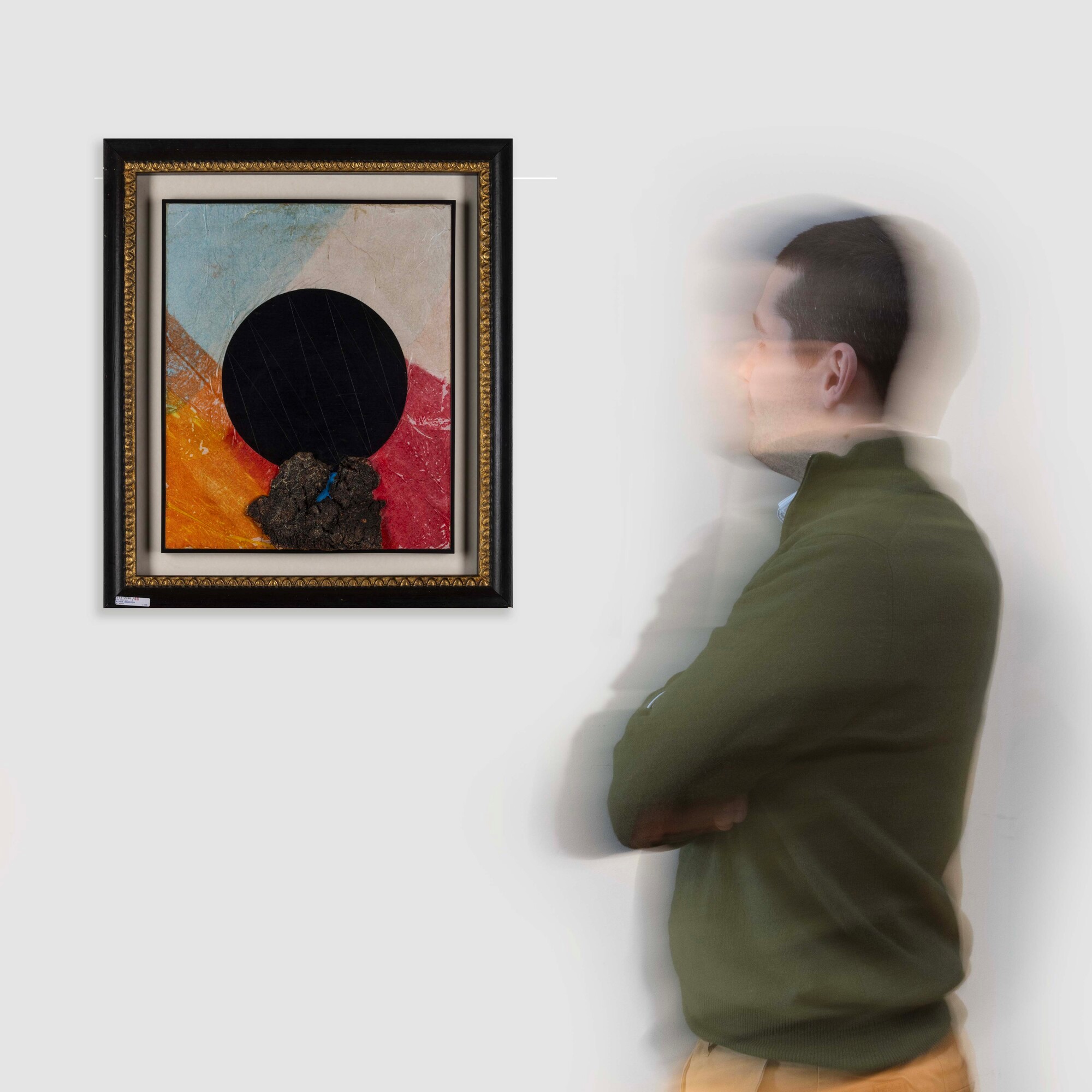 Roberto Crippa - Senza titolo, collage su tavola