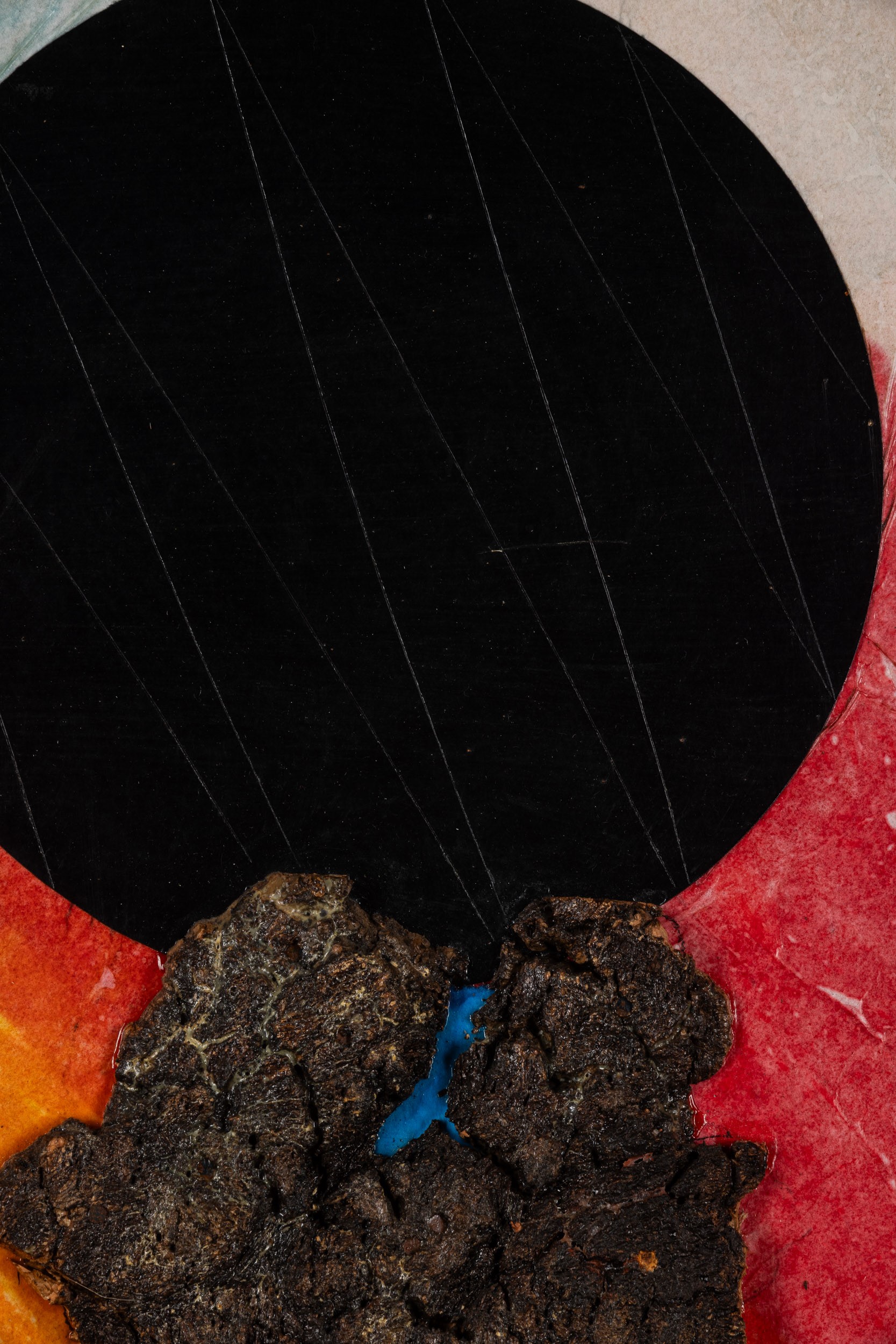 Roberto Crippa - Senza titolo, collage su tavola