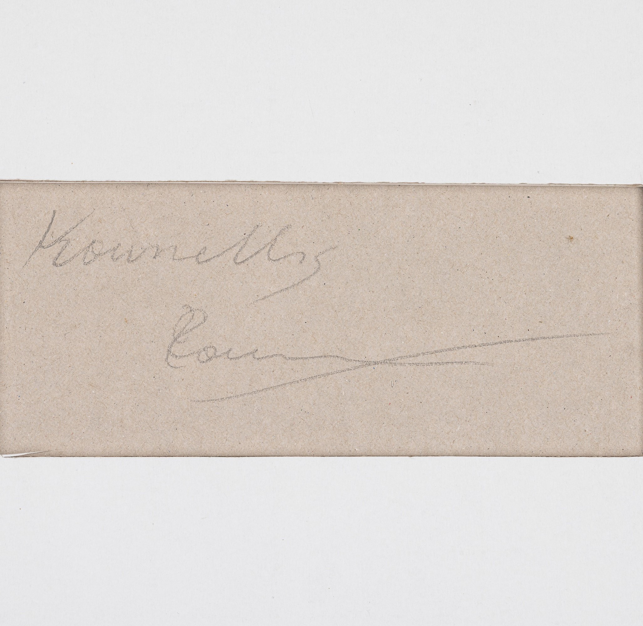 Jannis Kounellis - Senza titolo (1999), catrame su cartone