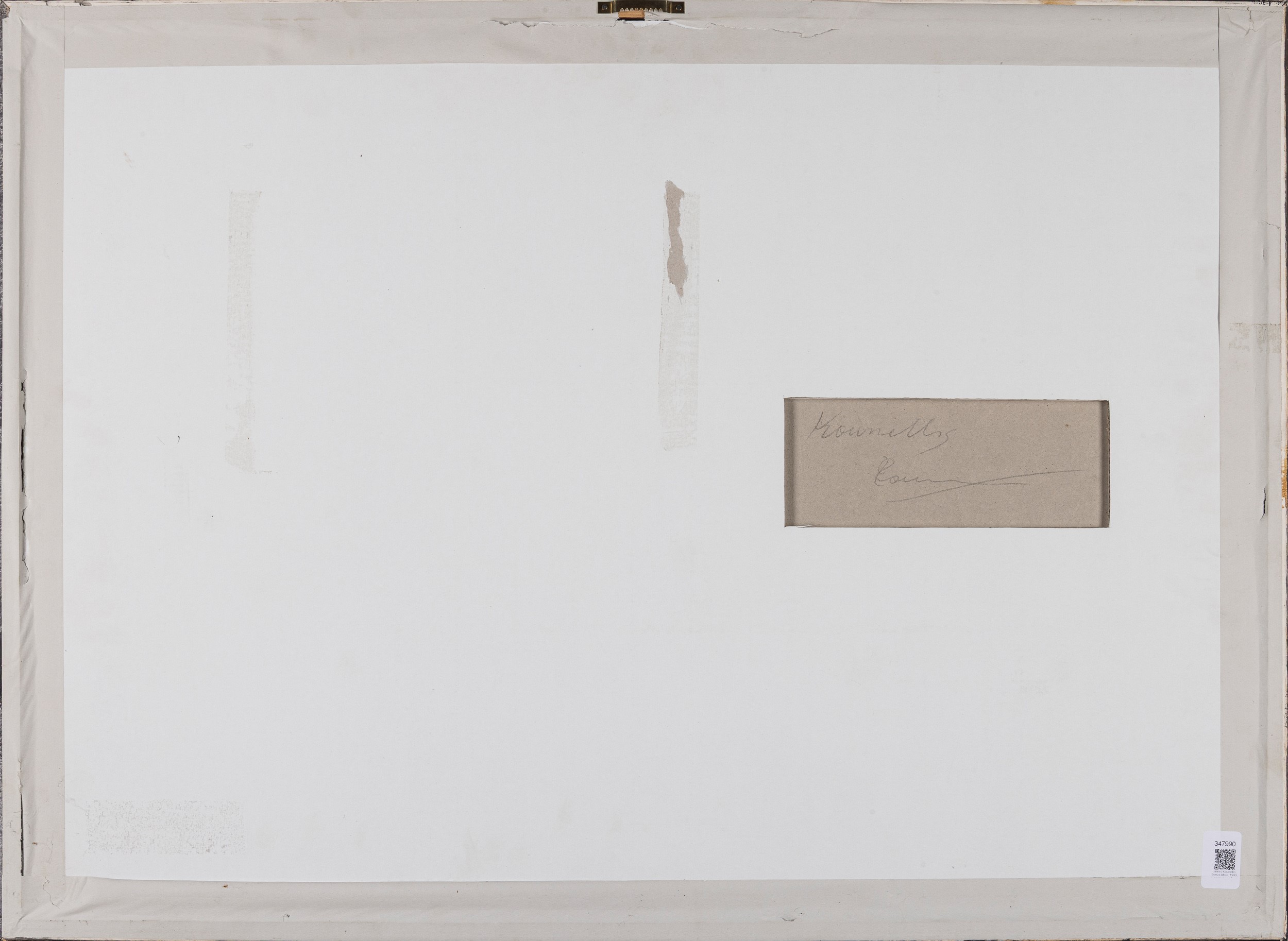 Jannis Kounellis - Senza titolo (1999), catrame su cartone