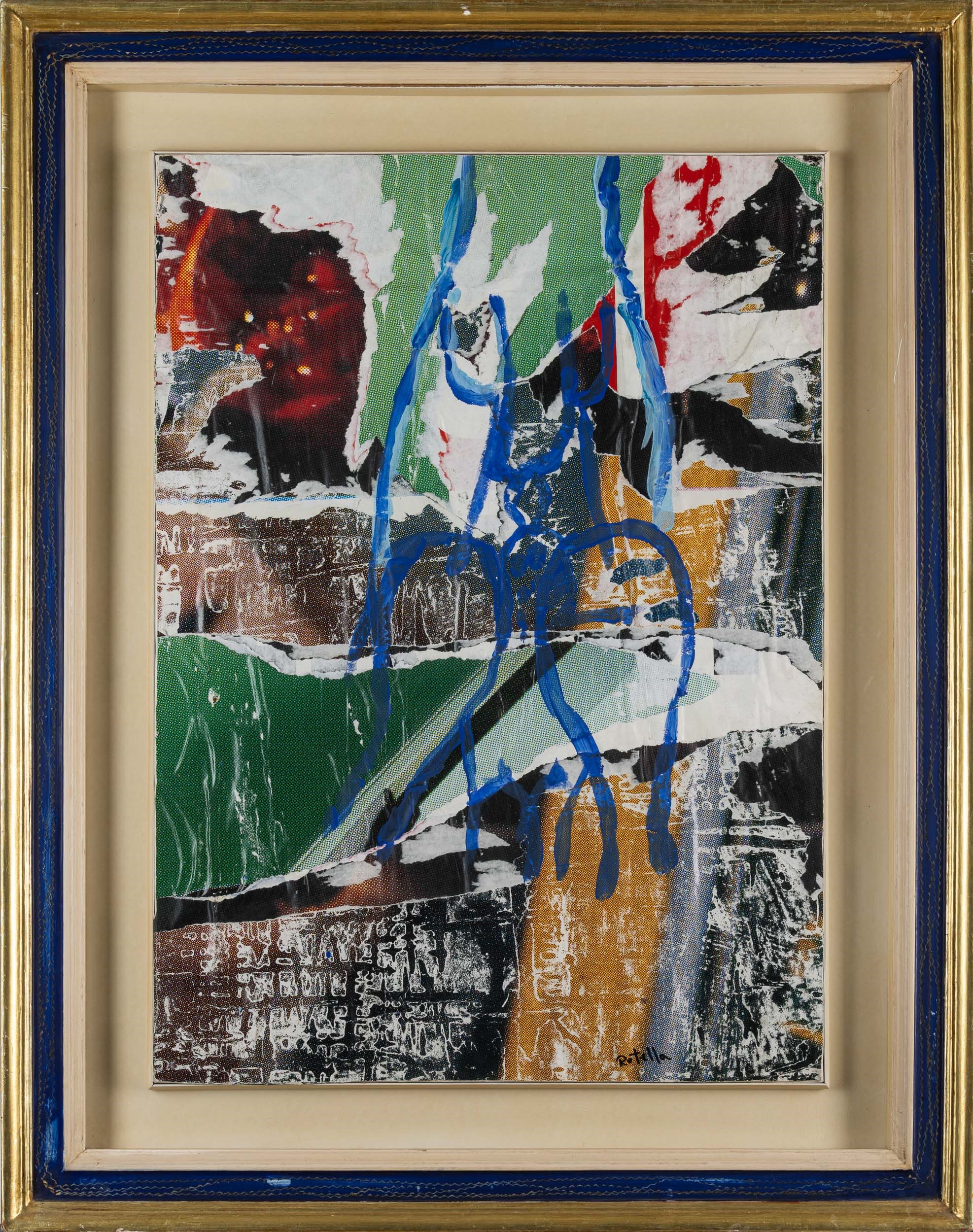 Mimmo Rotella - Privacy | decollage su tela, 1992