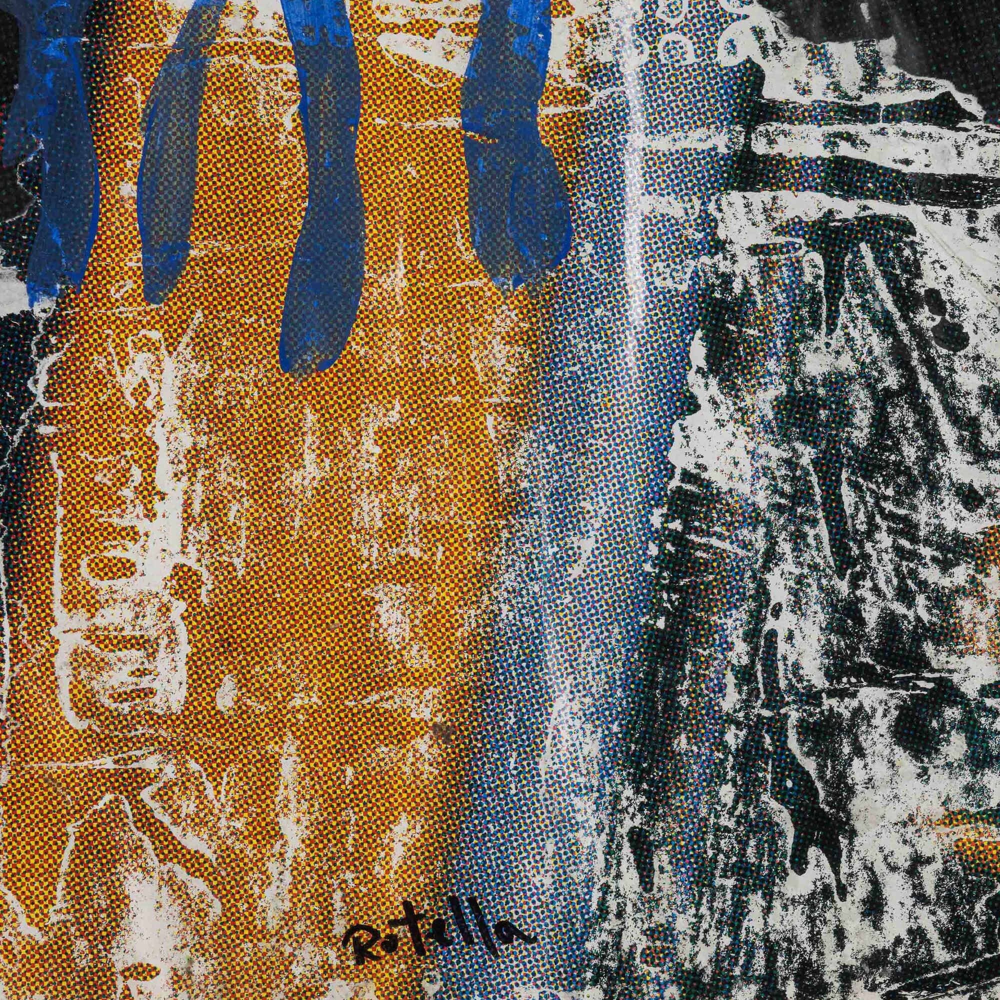 Mimmo Rotella - Privacy | decollage su tela, 1992