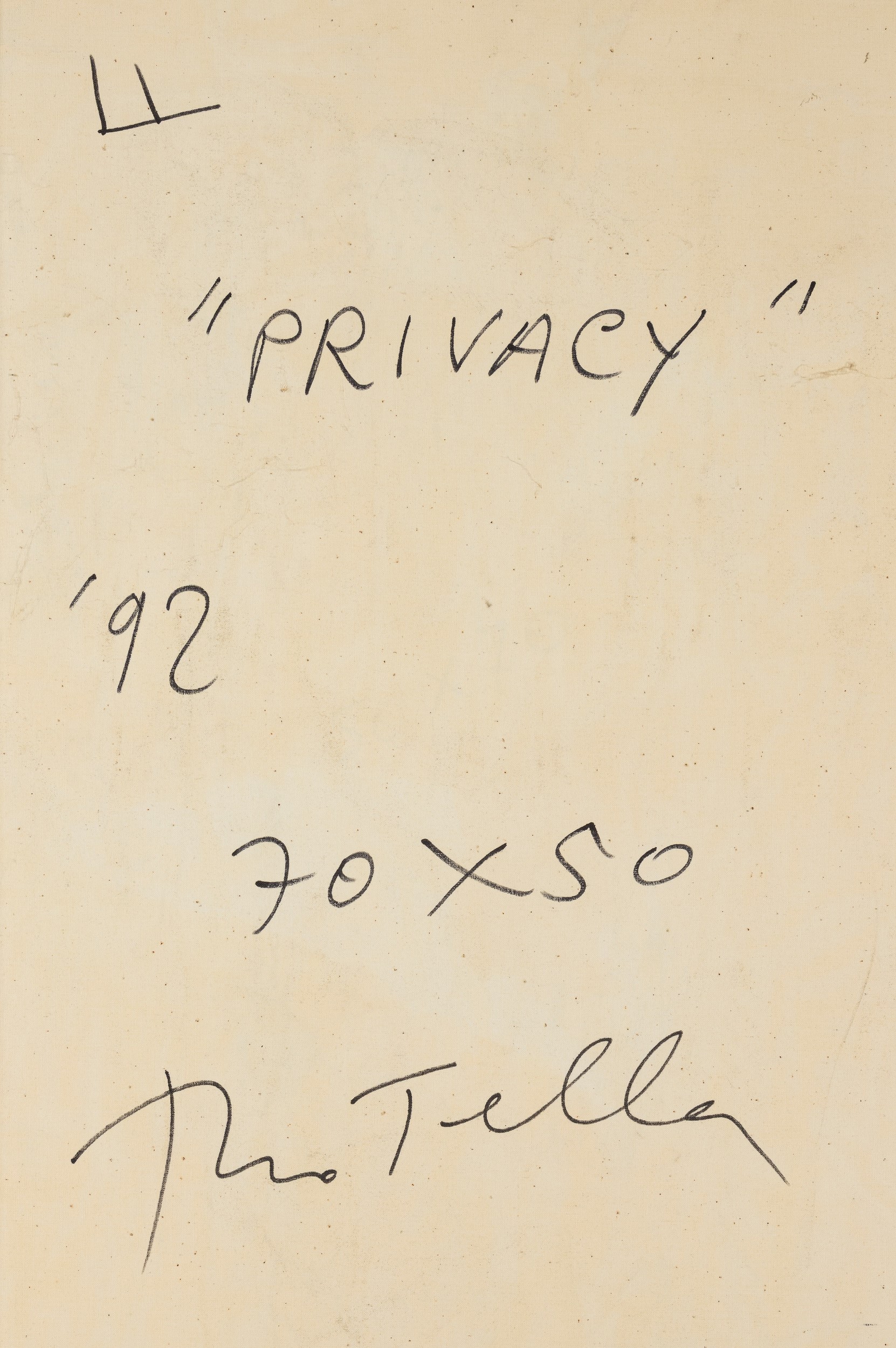 Mimmo Rotella - Privacy | decollage su tela, 1992