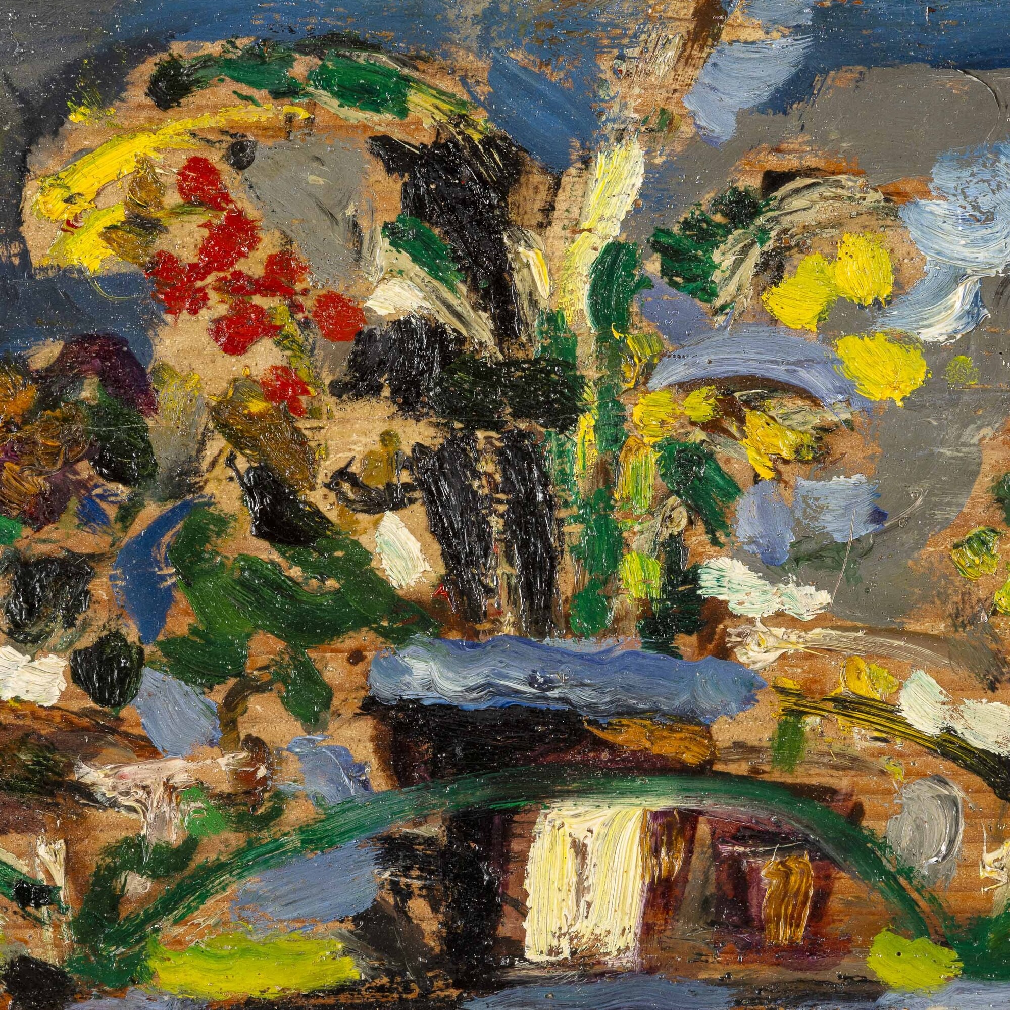 Filippo De Pisis - Vasi di fiori, olio su tavola