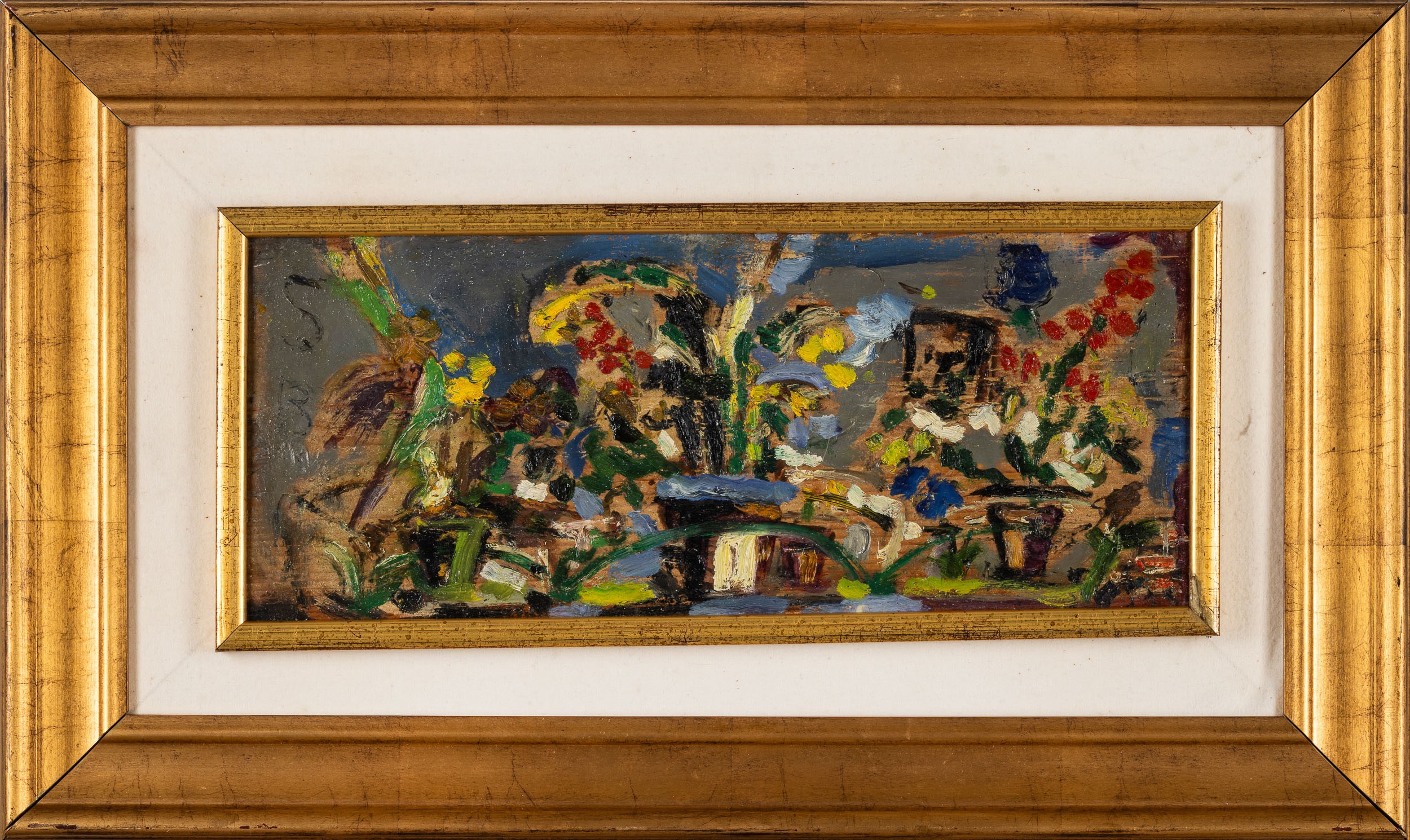 Filippo De Pisis - Vasi di fiori, olio su tavola
