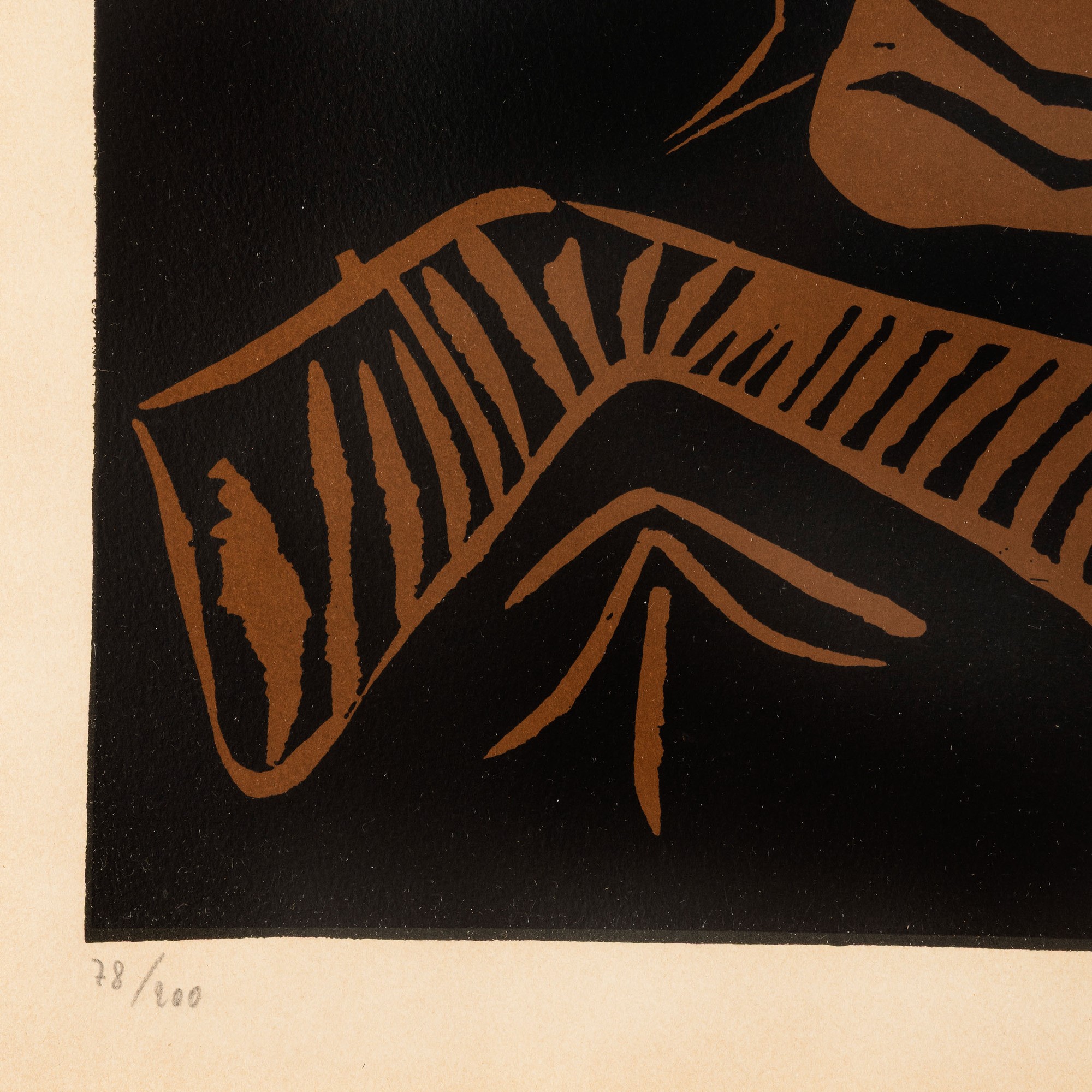 Pablo Picasso - Le Danseur (Tete d’histrion), linoleografia su carta Arches