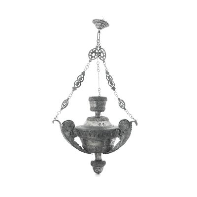 Lampada Votiva Carlo X. Chambery XIX Secolo. Argentiere Henry Potin (attivo dal 1847)